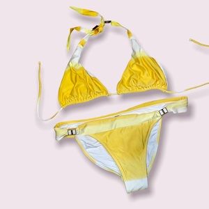 Vix Yellow & White Ombré Swimsuit